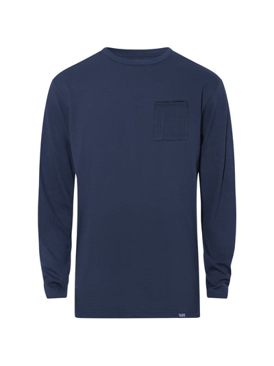 Heavyweight NYCO Long Sleeve Pocket T-Shirt Shirts 1620 Workwear, Inc Uniform Blue Small