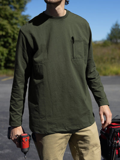 Heavyweight NYCO Long Sleeve Pocket T-Shirt Shirts 1620 Workwear, Inc