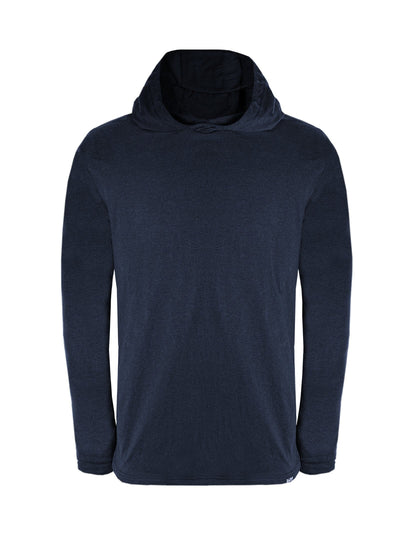 Lightweight NYCO Hooded Long Sleeve Shirts 1620 workwear Uniform Blue Small