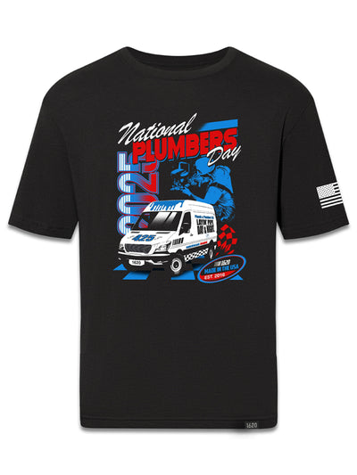 Plumbers Day 2025 T-Shirt Shirts 1620 Workwear, Inc Black Small