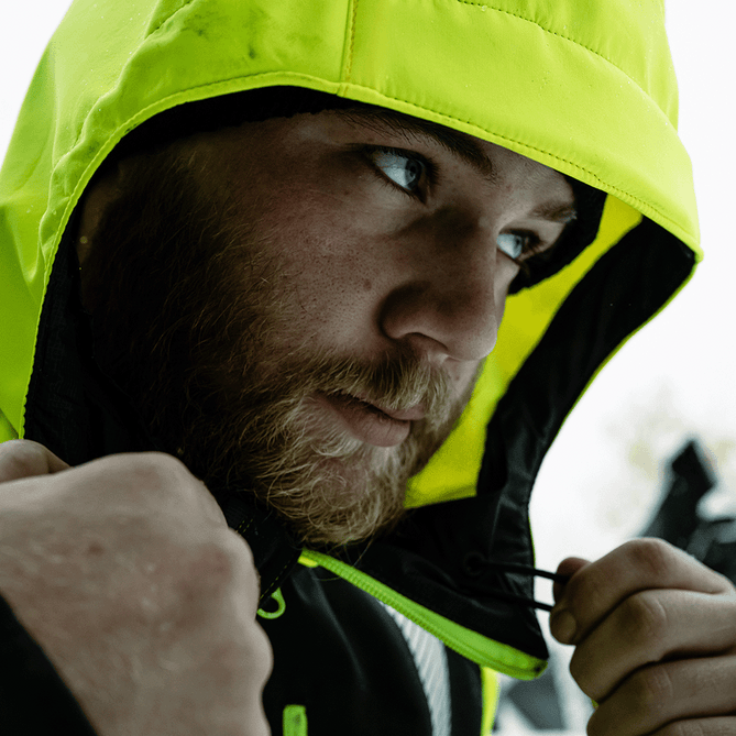 Hi Vis Softshell Work Anorak | Reflective Anorak | Made in the U.S.A. -  1620 Workwear, Inc