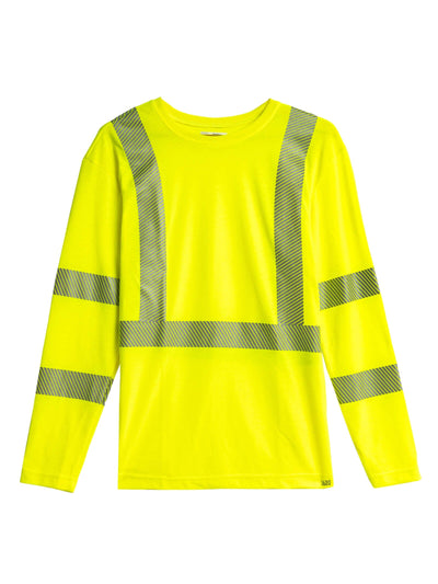 Hi Vis Long Sleeve T-Shirt 1620 Workwear, Inc Hi Vis Yellow - Reflective Small