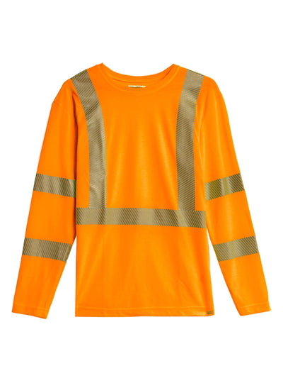 Hi Vis Long Sleeve T-Shirt 1620 Workwear, Inc Hi Vis Orange - Reflective Small