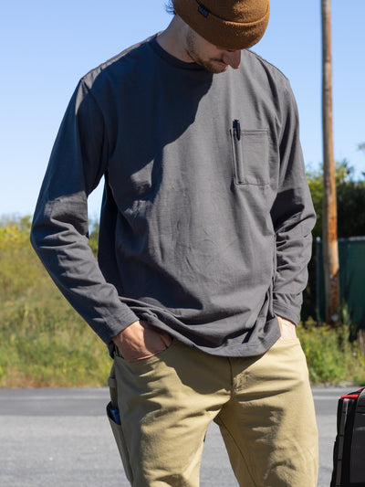 Heavyweight NYCO Long Sleeve Pocket T-Shirt