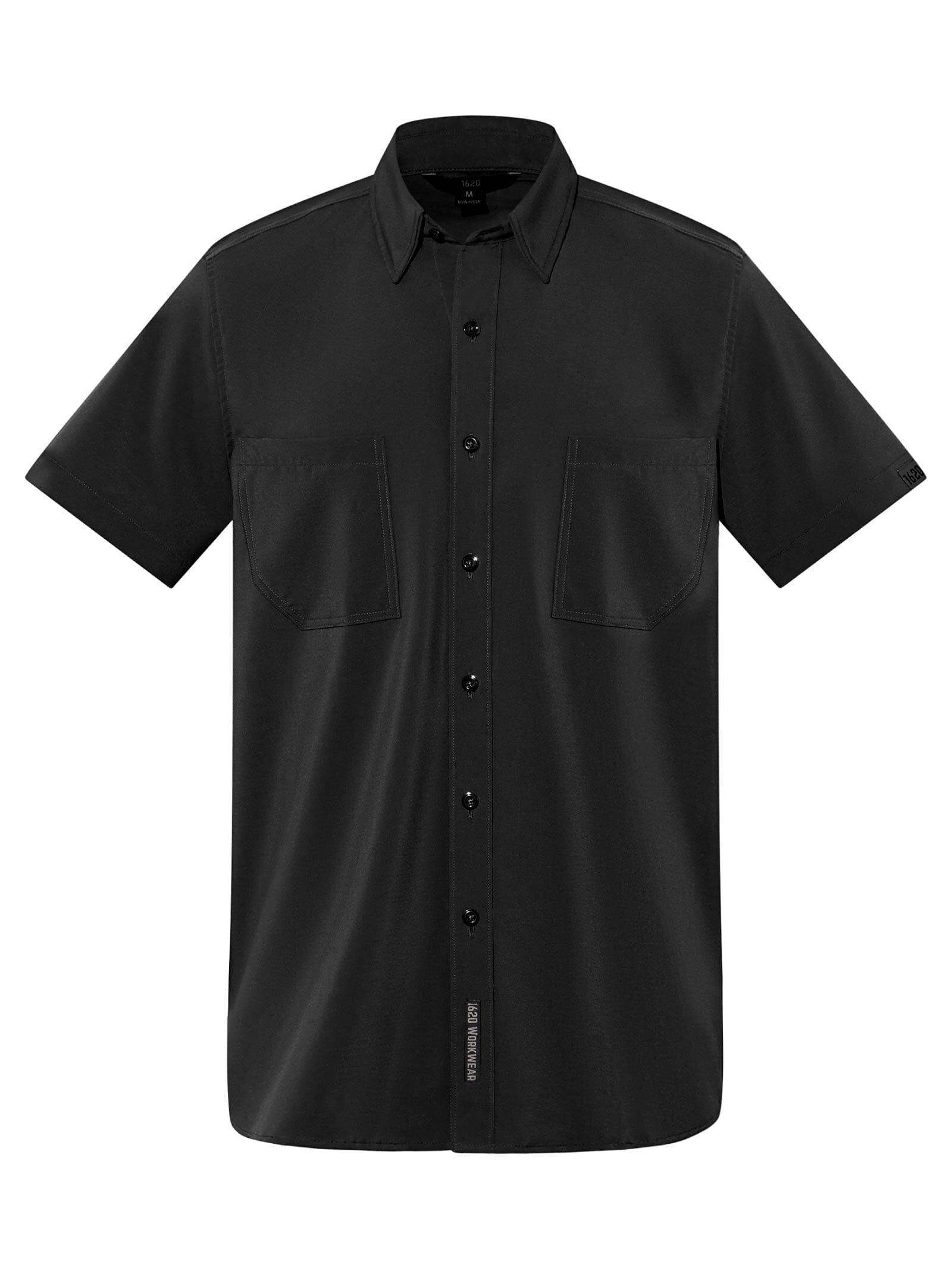 Short Sleeve Work Shirt, Black / XXXL by 1620 workwear Short Sleeve Work Shirt, Black / XXXL by 1620 workwear