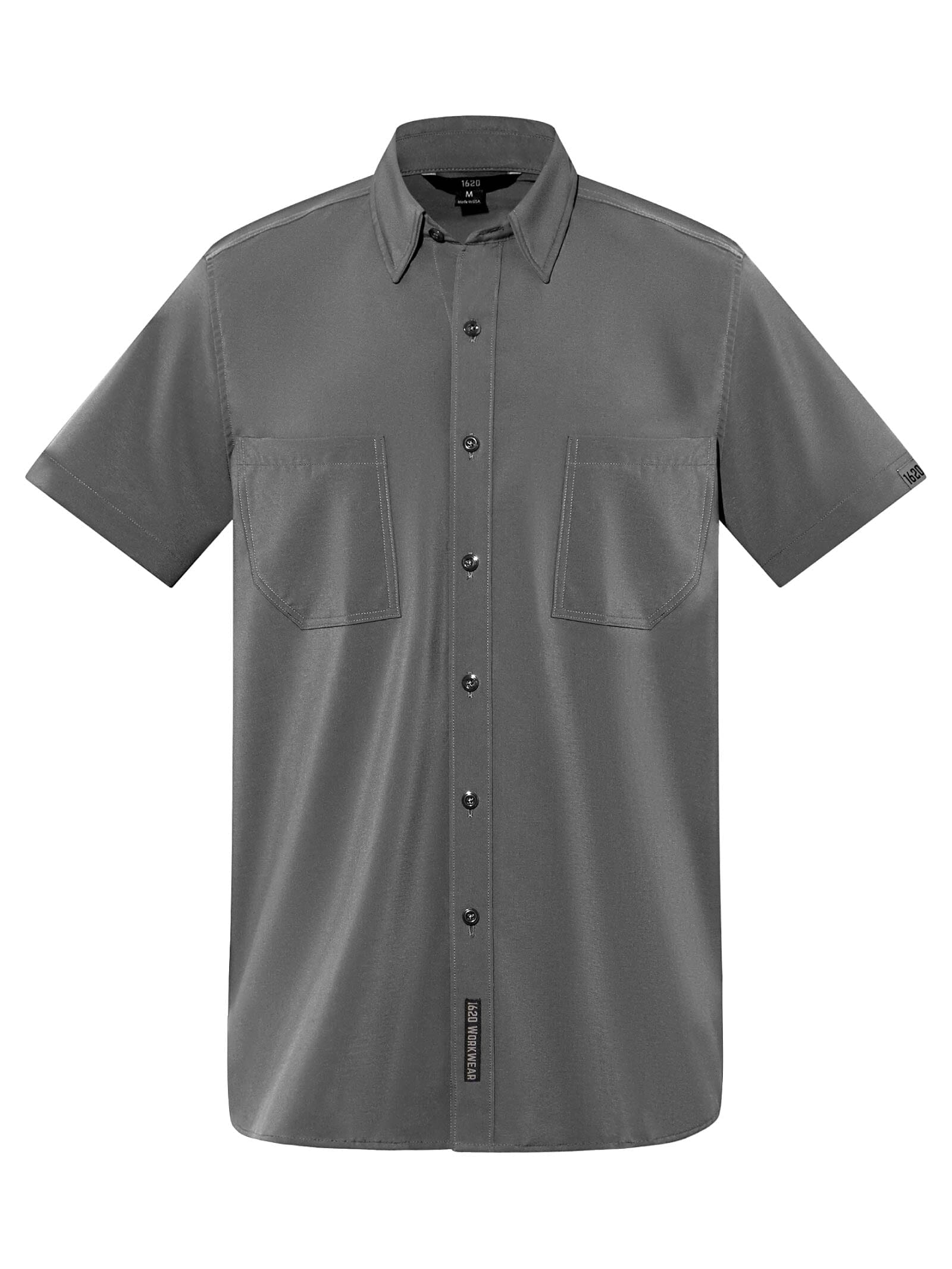 【SATIIIZ】Re-Piece Work Short Sleeve Shirt SSWorkShirt-Charcoal.jpg?v=