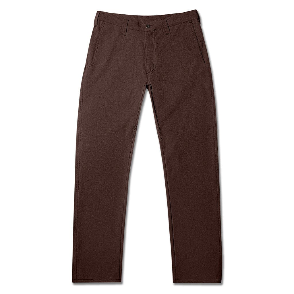 Pull Up Stacked Nylon Pants - Brown