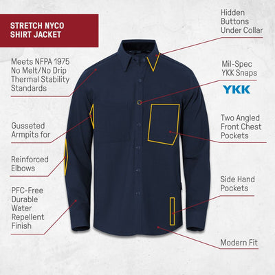 Stretch NYCO Shirt Jacket Jacket 1620 workwear