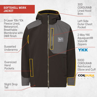 Softshell Work Jacket Jacket 1620 Workwear, Inc